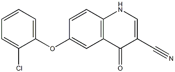 6-(2-chlorophenoxy)-4-oxo-1,4-dihydroquinoline-3-carbonitrile 结构式