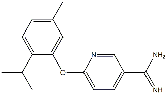 6-(2-isopropyl-5-methylphenoxy)pyridine-3-carboximidamide 结构式