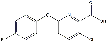 6-(4-bromophenoxy)-3-chloropyridine-2-carboxylic acid 结构式