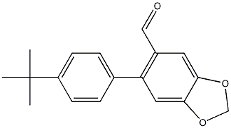 6-(4-tert-butylphenyl)-1,3-benzodioxole-5-carbaldehyde 结构式