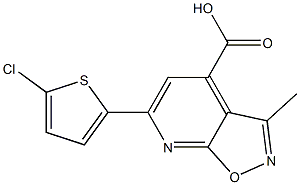 6-(5-chlorothiophen-2-yl)-3-methylpyrido[3,2-d][1,2]oxazole-4-carboxylic acid 结构式