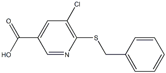 6-(benzylsulfanyl)-5-chloropyridine-3-carboxylic acid 结构式