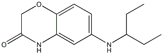 6-(pentan-3-ylamino)-3,4-dihydro-2H-1,4-benzoxazin-3-one 结构式