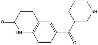 6-(piperidin-3-ylcarbonyl)-3,4-dihydroquinolin-2(1H)-one 结构式