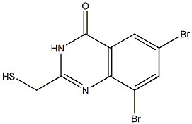 6,8-dibromo-2-(sulfanylmethyl)-3,4-dihydroquinazolin-4-one 结构式