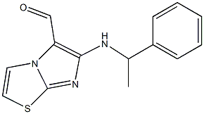 6-[(1-phenylethyl)amino]imidazo[2,1-b][1,3]thiazole-5-carbaldehyde 结构式