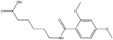 6-[(2,4-dimethoxyphenyl)formamido]hexanoic acid 结构式