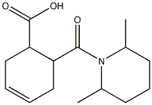 6-[(2,6-dimethylpiperidin-1-yl)carbonyl]cyclohex-3-ene-1-carboxylic acid 结构式