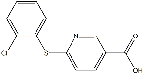 6-[(2-chlorophenyl)sulfanyl]pyridine-3-carboxylic acid 结构式