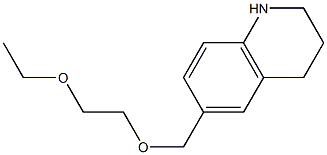 6-[(2-ethoxyethoxy)methyl]-1,2,3,4-tetrahydroquinoline 结构式