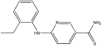 6-[(2-ethylphenyl)amino]pyridine-3-carbothioamide 结构式