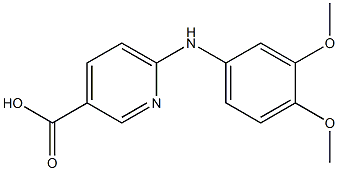 6-[(3,4-dimethoxyphenyl)amino]pyridine-3-carboxylic acid 结构式