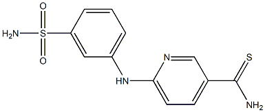 6-[(3-sulfamoylphenyl)amino]pyridine-3-carbothioamide 结构式