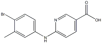 6-[(4-bromo-3-methylphenyl)amino]pyridine-3-carboxylic acid 结构式