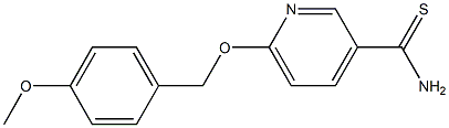 6-[(4-methoxyphenyl)methoxy]pyridine-3-carbothioamide 结构式