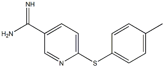 6-[(4-methylphenyl)sulfanyl]pyridine-3-carboximidamide 结构式