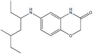 6-[(5-methylheptan-3-yl)amino]-3,4-dihydro-2H-1,4-benzoxazin-3-one 结构式
