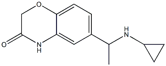6-[1-(cyclopropylamino)ethyl]-3,4-dihydro-2H-1,4-benzoxazin-3-one 结构式