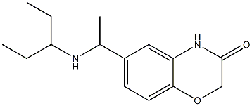 6-[1-(pentan-3-ylamino)ethyl]-3,4-dihydro-2H-1,4-benzoxazin-3-one 结构式