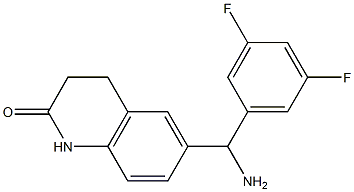 6-[amino(3,5-difluorophenyl)methyl]-1,2,3,4-tetrahydroquinolin-2-one 结构式