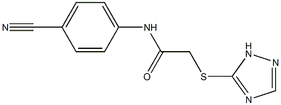 N-(4-cyanophenyl)-2-(1H-1,2,4-triazol-5-ylsulfanyl)acetamide 结构式