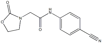 N-(4-cyanophenyl)-2-(2-oxo-1,3-oxazolidin-3-yl)acetamide 结构式