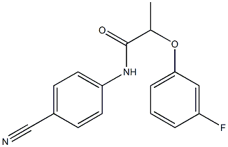 N-(4-cyanophenyl)-2-(3-fluorophenoxy)propanamide 结构式