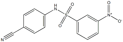 N-(4-cyanophenyl)-3-nitrobenzene-1-sulfonamide 结构式