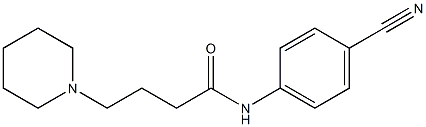 N-(4-cyanophenyl)-4-(piperidin-1-yl)butanamide 结构式