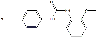 N-(4-cyanophenyl)-N'-(2-methoxyphenyl)urea 结构式