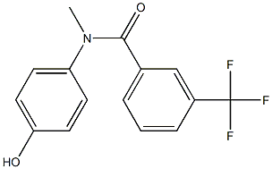 N-(4-hydroxyphenyl)-N-methyl-3-(trifluoromethyl)benzamide 结构式