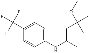 N-(4-methoxy-4-methylpentan-2-yl)-4-(trifluoromethyl)aniline 结构式