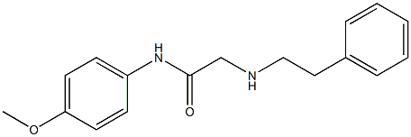 N-(4-methoxyphenyl)-2-[(2-phenylethyl)amino]acetamide 结构式