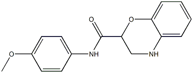 N-(4-methoxyphenyl)-3,4-dihydro-2H-1,4-benzoxazine-2-carboxamide 结构式