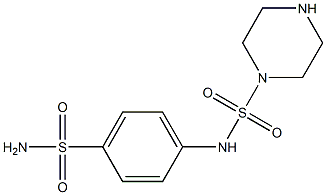 N-(4-sulfamoylphenyl)piperazine-1-sulfonamide 结构式