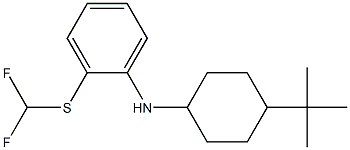 N-(4-tert-butylcyclohexyl)-2-[(difluoromethyl)sulfanyl]aniline 结构式