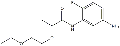 N-(5-amino-2-fluorophenyl)-2-(2-ethoxyethoxy)propanamide 结构式