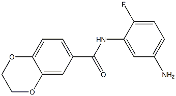 N-(5-amino-2-fluorophenyl)-2,3-dihydro-1,4-benzodioxine-6-carboxamide 结构式