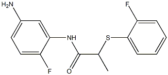 N-(5-amino-2-fluorophenyl)-2-[(2-fluorophenyl)sulfanyl]propanamide 结构式