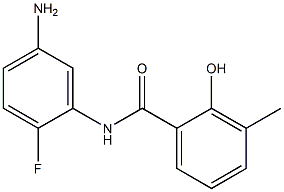 N-(5-amino-2-fluorophenyl)-2-hydroxy-3-methylbenzamide 结构式