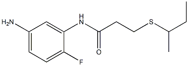 N-(5-amino-2-fluorophenyl)-3-(butan-2-ylsulfanyl)propanamide 结构式