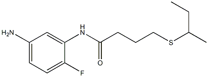 N-(5-amino-2-fluorophenyl)-4-(butan-2-ylsulfanyl)butanamide 结构式