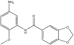 N-(5-amino-2-methoxyphenyl)-1,3-benzodioxole-5-carboxamide 结构式