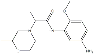 N-(5-amino-2-methoxyphenyl)-2-(2-methylmorpholin-4-yl)propanamide 结构式