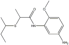 N-(5-amino-2-methoxyphenyl)-2-(butan-2-ylsulfanyl)propanamide 结构式