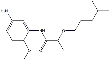 N-(5-amino-2-methoxyphenyl)-2-[(4-methylpentyl)oxy]propanamide 结构式