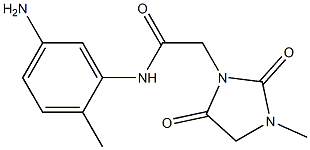 N-(5-amino-2-methylphenyl)-2-(3-methyl-2,5-dioxoimidazolidin-1-yl)acetamide 结构式