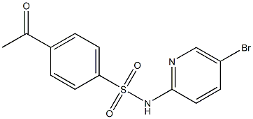 N-(5-bromopyridin-2-yl)-4-acetylbenzene-1-sulfonamide 结构式