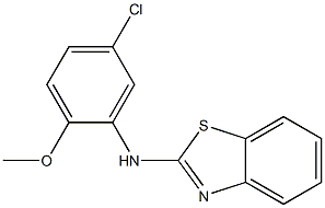 N-(5-chloro-2-methoxyphenyl)-1,3-benzothiazol-2-amine 结构式