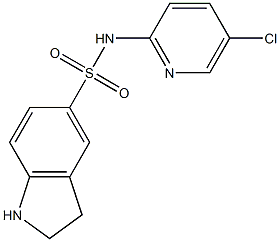 N-(5-chloropyridin-2-yl)-2,3-dihydro-1H-indole-5-sulfonamide 结构式